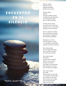 Encuentro en el silencio. María Guerrero. Psicologa